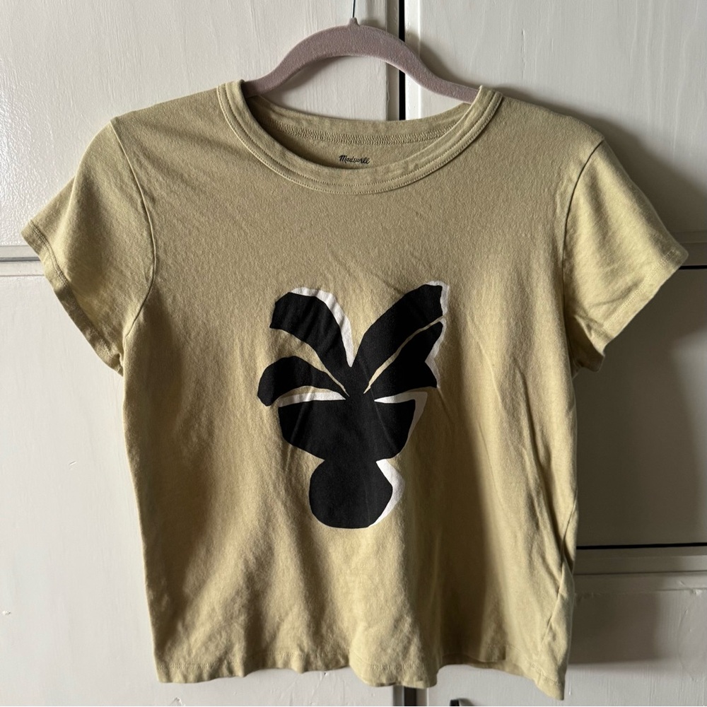 Madewell Women’s Tee Kate Roebuck Floral Super Soft M Good Condition Khaki Black